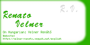 renato velner business card